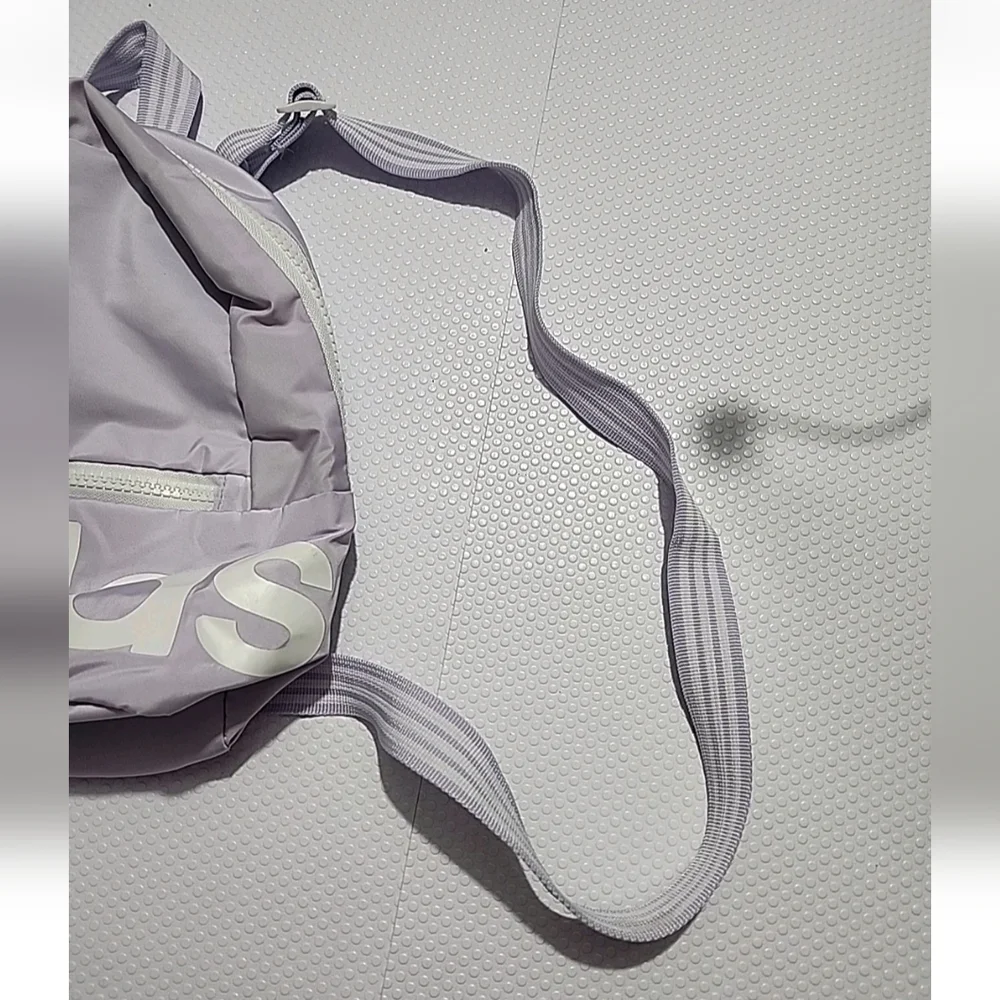Adidas Pre Owned Linear Mini Backpack purple hue fair Condition Stains On Back - Picture 5 of 16